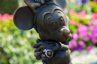 Disneyland Minnie statue engagement ring